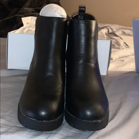 Black Platform Booties - Picture 2 of 4